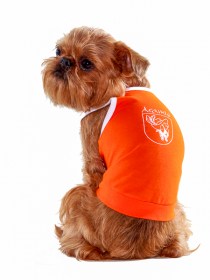 Oranžs suņa t-krekls ar zīmējumu