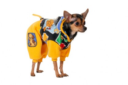 Ziemas suņu apģērbs - silts ērts plīša kombinezons